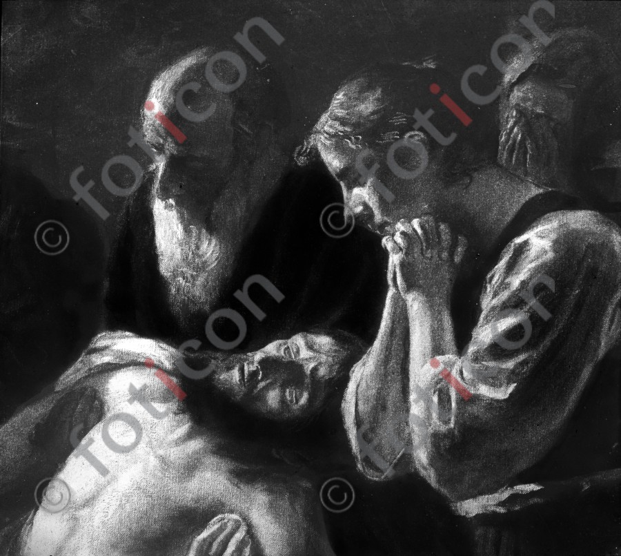 Beweinung Christi | Lamentation of Christ - Foto simon-134-059-sw.jpg | foticon.de - Bilddatenbank für Motive aus Geschichte und Kultur